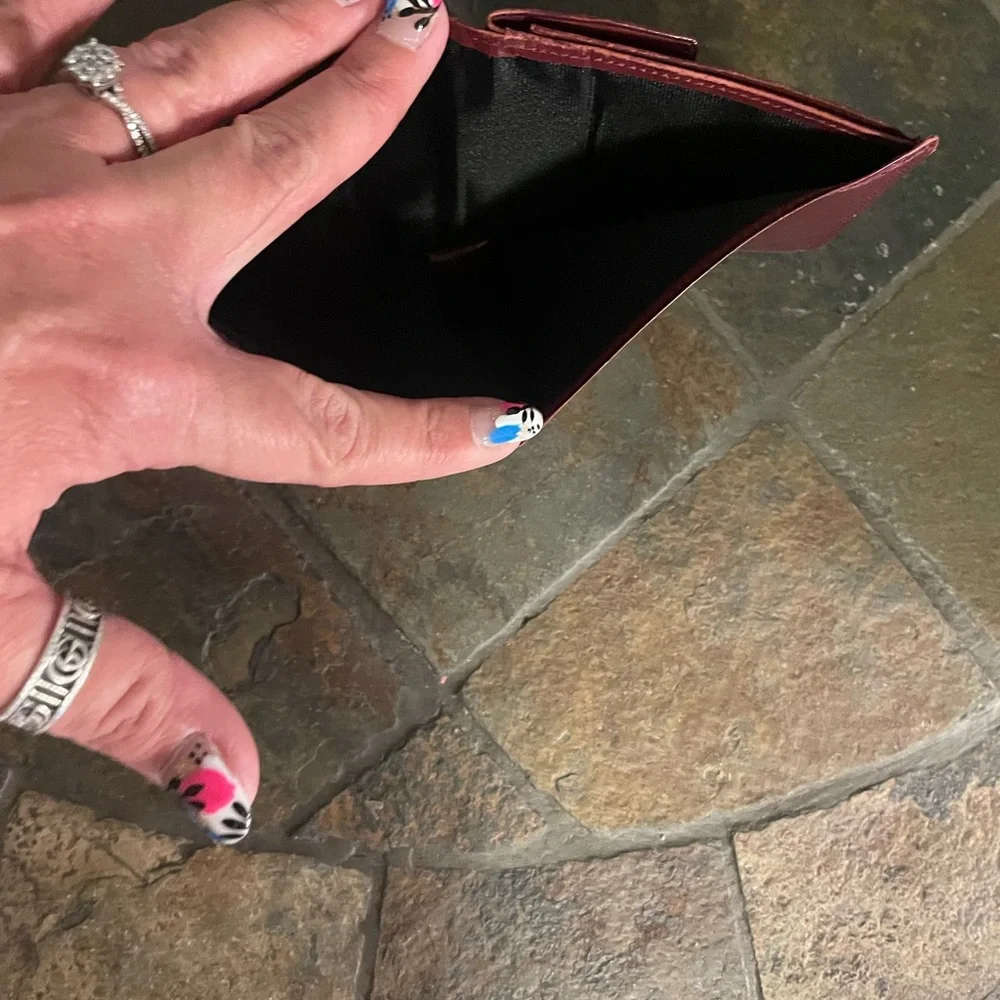 Men's Givenchy Leather Bifold Wallet - Burgundy